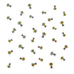 abstract with flying bees