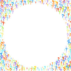 Question marks Quiz doubt survey faq public poll.