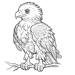 Eagle vector, isolated on white background, vector illustration.