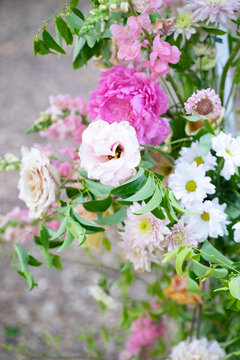 Pink and White Wedding Flowers