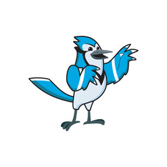 Obraz premium Blue bird cute character vector