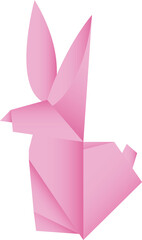 origami rabbit vector