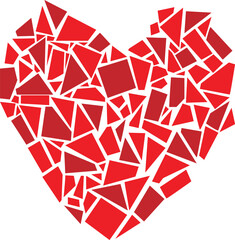 abstract geometric heart vector