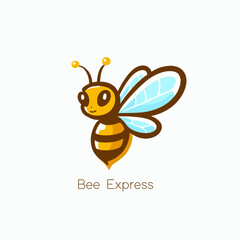 Bee logo. Vector illustration of a bee. Logo for your business
