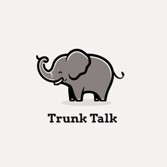 Elephant Logo Template. Vector Illustration of a Wild Animal.