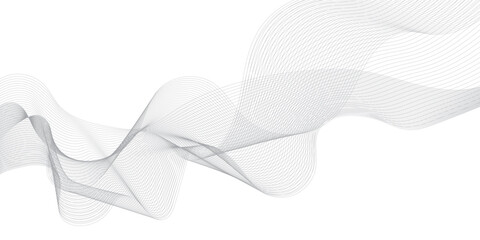 Abstract grey smooth element swoosh speed wave modern stream background. Abstract wave line for banner, wallpaper background with wave design. Vector illustration