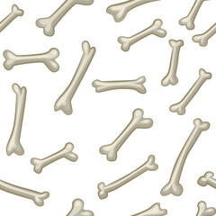 Seamless pattern with bones, Vector Halloween background