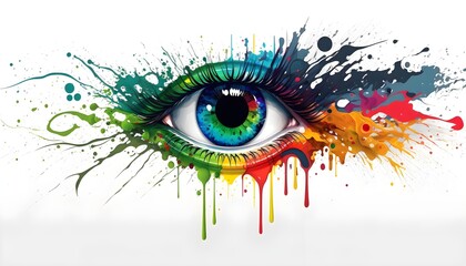colorful eye, Generative AI
