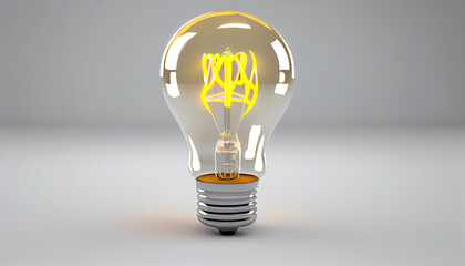 Light bulb on background