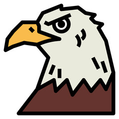 Eagle filled outline icon style