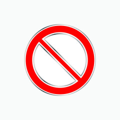 Forbidden Icon. Prohibited Symbol - Vector.    