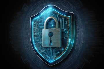 Online Privacy Protection and Information Security Concept. Generative AI