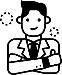 Manager icon design elements for decoration.