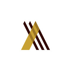 Letter A tent roof outdoor camp logo