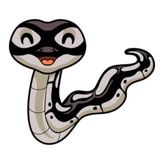 Cute happy python snake cartoon