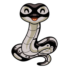 Cute happy python snake cartoon