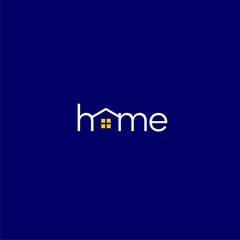 simple and unique home typography logo