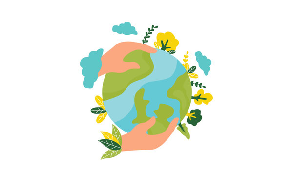 Earth Day. Eco friendly concept. Vector illustration. Earth day concept. World environment day background. Save the earth. Happy Earth Day Poster or Banner Background