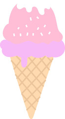 Ice cream summer illustration
