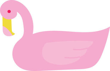 Flamingo ring float summer illustration
