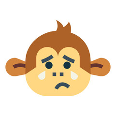 monkey flat icon style