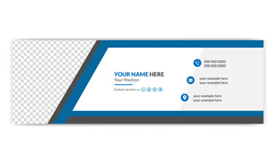 Email Signature Design. Business email signature banner.