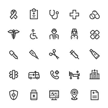 Icon set - Healthcare and Medical line icon