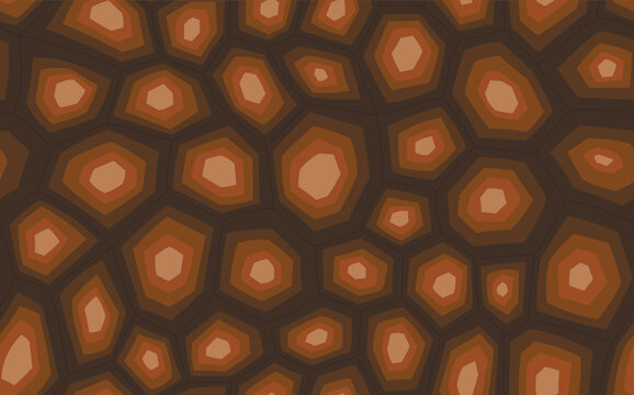Abstract modern turtle shell seamless pattern. Animals trendy background. Brown tortoise decorative vector illustration for print, fabric, textile. Modern ornament of stylized skin