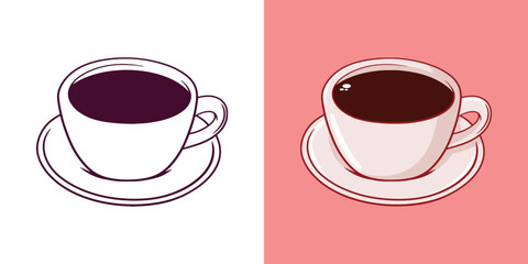 coffe cup doodle hand drawn vector illustration