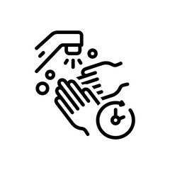 Fototapeta premium Black line icon for frequently