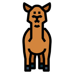 camel filled outline icon style