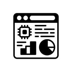 AI Report icon in vector. Logotype