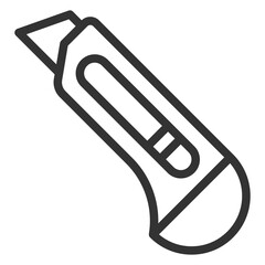 Construction knife - icon, illustration on white background, outline style