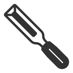 Carpentry chisel - icon, illustration on white background, glyph style