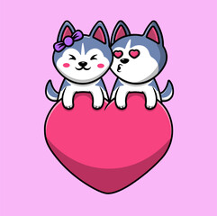 Cute Dog Cartoon Vector Icon Illustration. Animal Nature Icon Concept Isolated Premium Vector. Flat Cartoon Style