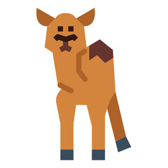 camel flat icon style
