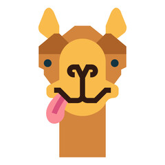camel flat icon style