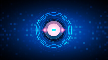 technology background with hi-tech digital data