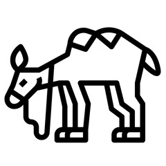 camel line icon style
