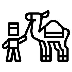 camel line icon style