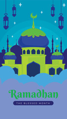 Vector hand drawn ramadan instagram post