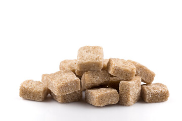 brown sugar cubes isolated