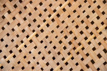 Close up of  bamboo pattern wall for texture and backgrounds,.