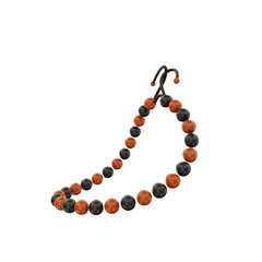 3d islamic prayer beads icon illustration object