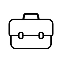 Briefcase icon. Business bag icon. Suitcase, portfolio symbol, linear style pictogram isolated on white.