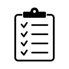 Fototapeta premium Clipboard and checklist icon. Project management, questionnaire icon. To do list vector icon for web site and app design.