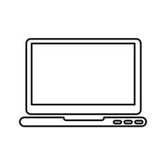 monitor icon vector, flat design trendy style illustration onwhite background