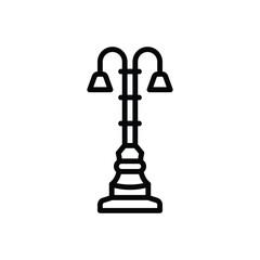 Black line icon for pole