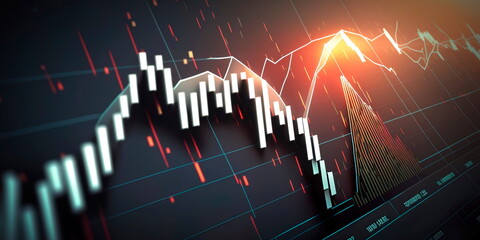 Stock market crash graphs and charts Crisis Generative AI