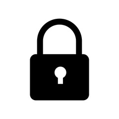 Padlock icon vector, flat design best vector icon on white..eps